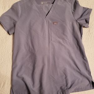 Figs Catarina top small and Yola Skinny bottoms. Vapor Blue Space Dye color.